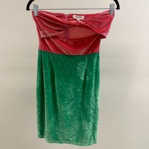 The Frolic Pink and Green Mini Dress